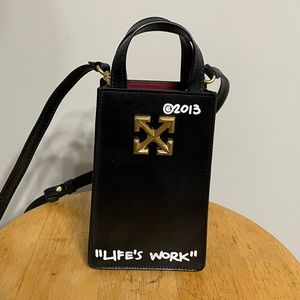 Off White cell phone purse Life’s Work” Circa 2013 special edition